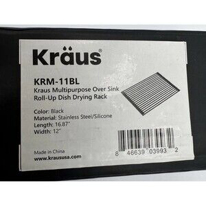 Kraus KRM-11BL Dish Drying Rack 12" x 16.875" - Black